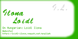 ilona loidl business card